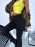 "FRAY T5397-11" jeans with tears - BLACK